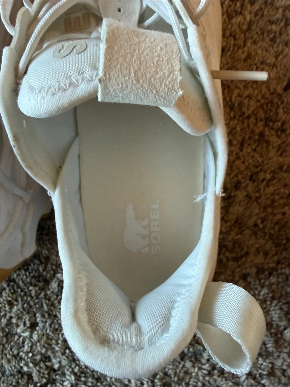 Sorel White Women's Mesh Lace-Up Athletic Sneakers